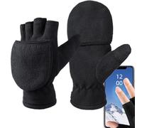 Warm Gloves, Fingerless Convertible Mittens, 3.94x9.84 inches Thermal Windproof Winter Gloves Ideal for Running, Skiing, Mountaineering, Outdoor Sports, Cold Weather Protection