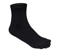 Warm-Han 97% cotone Calzini a punta taglia 39-43 taglia 39-43, a coste, calze a cinque dita, da uomo, per tutti i giorni, sport, M908R, 1 paio di colore nero, Nero, 39-43