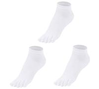 Warm-Han Calze a cinque dita 99% cotone Donna Sneaker a gambo corto alla caviglia F907 EU35-38 Bianco x 3