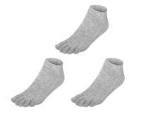 Warm-Han Calze a cinque dita 99% cotone Donna Sneaker a gambo corto alla caviglia F907 EU39-42 Grigio x 3