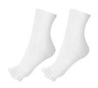 Warm-Han Calzini con dita 97% cotone taglia 35-39 gambaletto a coste calzini a cinque dita calzini da donna quotidiano sport F909R, 35-39