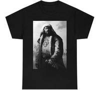 WARM KISS Genghis Khan Mens T Shirt Mongol Genghis Khan It’s all About The Heartrs Tees Black L