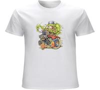 WARM KISS Lowbrow T Shirts CP Weirdo Hotrod Kustom Kulture Rat Fink Rockabilly Mens Tee White 3XL
