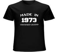 WARM KISS Made in 1973 Ladies T Shirt 50TH Birthday Present Gift Idea Top Funny Cool Black 3XL