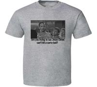 WARM KISS Major League Comedy 90'S Funny Baseball Movie T Shirt Men's Tops Tee Grey L
