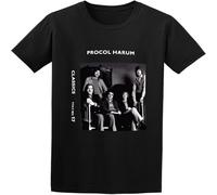 WARM KISS Men's Procol Harum Volume 17 T Shirt Print Tees Short Sleeve O Neck Black M