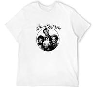 WARM KISS Men's The Golden Girls Cast Stay Golden Retro Vintage Yellow T Shirt Tee White L