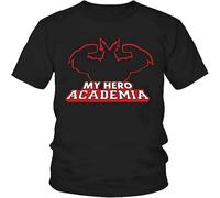 WARM KISS mucloth BNHA all Might One for all Shirt Sleeves Mens T Shirt Summer Cotton Tee Black S