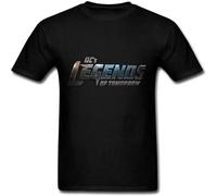 WARM KISS Yongshegn Men's Casual Legends of Tomorrow Logo T Shirt Black 3XL