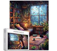 Warm Magic House, puzzle da 1000 pezzi per adulti, simpatico gatto addormentato, puzzle colorato fai da te per la decorazione della casa, regali per la famiglia, puzzle perfetto per serate di gioco,