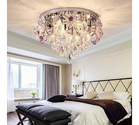 Warm Romantic Room Lamp Ceiling Lamp Living Room Personality Crystal Lamp European Creative Lamps Chandelier Chandelier Light Shade (Color : Three Color Light) Colour:Three Co