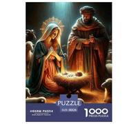 Warm Scene of Jesus' Birth Puzzle Impossibili 1000 Pezzi Decorazione Per La Casa. Rilassamento E Intelligence Per Adulti E Ragazzi Da 14 Anni 38x26cm/1000pcs