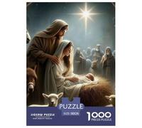 Warm Scene of Jesus' Birth Puzzle Impossible 1000 Pezzi Decorazione Per La Casa. Rilassamento E Intelligence Per Adulti E Ragazzi Da 14 Anni 38x26cm/1000pcs