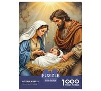 Warm Scene of Jesus' Birth Puzzle Impossible 1000Pcs Decorazione Per La Casa. Giochi Rilassamento E Intelligence Per Adulti E Bambini Da 12 Anni 38x26cm/1000pcs
