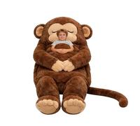 Warm Sleeping Bag, Cute Monkey Adult Plush Animal Sleeping Bag, Soft Plush Sleep Bags For Adults, Washable Warm Blanket, Machine Washable Adorable Soft For Bedroom Camping Hotel Dorm Boyfriend