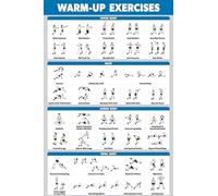 Warm-Up & Stretching Exercises Poster - Fitness Training Chart for Gym Enthusiasts, Motivational Guide for Injury Prevention & Flexibility(Unframed,12x18inch(30x45cm))