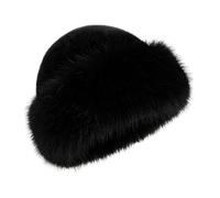 Warm Winter Top Hats, Soft Plush Bucket Hat, Vintage Bucket Bowler Hat, Thickened Winter Bucket Hat, Stylish Vintage Bucket Hat, 22.05-24.41 inches Winter Outdoor Bucket Hat for Women, Outdoors