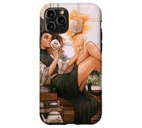 Warm Witch Reading Nook Cozy Magical Girl Tea libro degli incantesimi Custodia per iPhone 11 Pro