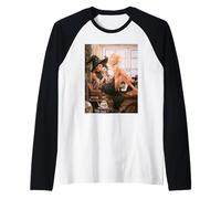 Warm Witch Reading Nook Cozy Magical Girl Tea libro degli incantesimi Maglia con Maniche Raglan