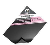 WarMag Lamiera di acciaio autoadesiva in gomma morbida (ferrosa) grande per miniature di Wargames o altri magneti leggeri, formato A2+ (62 x 42 cm), spessore 0,75 mm