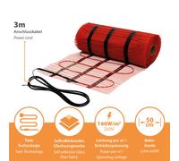 Warmcoin Riscaldamento Elettrico Pavimento 160W/M² Arancione Set