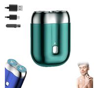 Warmdaily Shaver, Mini Double Head Electric Shave, Rechargeable Waterproof Compact Electric Shaver, Wet & Dry Shaving For Home Car Travel (Verde)