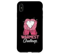 Warmest Greetings Inverno Neve Neve Clima Ghiaccio Stagione Fredda Custodia per iPhone XS Max