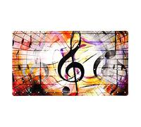 WARMFM Note musicali Vasca da bagno Tappetino da bagno morbido senza BPA e lattice Tappetino da bagno antiscivolo per bagno lavabile in lavatrice 14,7x26,9 pollici