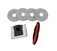 Warmforwel Kit di accessori originale compatibile con Dreame MOVA P50/P50 Ultra/P50Pro Ultra, confezione da 6 pezzi, 1 spazzola principale, 1 sacchetto per la polvere, 4 panni per mocio