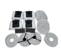 Warmforwel Kit di accessori originale compatibile con Dreame X40 Pro Ultra Robot Aspirapolvere, 16 pezzi di ricambio, 2 spazzole laterali, 2 filtri HEPA, 4 sacchetti per la polvere, 8 panni per mocio