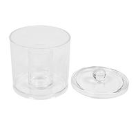 Warmhm 1 Pz Contenitore Trasparente per Cotton Fioc e Batuffoli Scatola Rotonda con Design e Viaggio Organizzatore per Makeup e Struccanti