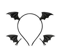 Warmhm 1 Set Di Cerchietti Con Di Pipistrello Per Halloween Cerchietti Con Di Pipistrello Volanti Per Costumi Da Donna E Ragazza Con Fermagli E Diavoli Neri.