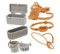Warmhm 1 Set di decorazione del ranch di ranch di mini fattoria di recinzione in miniatura Accessori agricoli giocattolo da fattoria per pvc