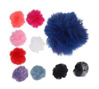 Warmhm 10 Pezzi Copri Microfono Antivento in Peluche Effetto Antivento Affidabile per Microfono a Clip, Design Peloso e Piccolo, per Riprese Esterne