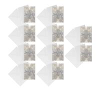 Warmhm 10 Set Invito Nozze a Fiocco di Neve Argento con Busta Elegante