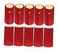 Warmhm 100 Pezzi Capsule Termoretraibili per Tappi Tenuta con Arrotondato Pellicola Termorestringente Sicura e Liscia per Bottiglie Vino Aperte e Sigillate Altezza