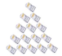 Warmhm 100 pezzi Connettori Cata per Cavo Rete Stranded Plug Modulare Trasparente in Resistente Clip Rinforzata Antipiega per Installazione Facile e Affidabile