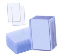 Warmhm 100 pezzi Custodie Protettive Trasparenti per Carte da Gioco Sleeve Rigide in PVC Macchie e Impermeabili per Carte Collezionabili e Foto Design Apertura Superiore Facile Uso