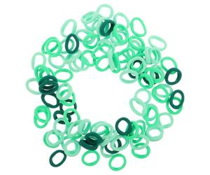 Warmhm 100 Pezzi Elastici per Capelli Bambina Senza Cuciture Verde Sfumato Fasce Elastiche Morbide per Ragazzo Ragazza e Accessori per Code di Cavallo e Acconciature Quotidiane