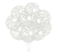 Warmhm 100 pezzi Palloncini in Lattice con Motivo Fiocco di Neve Palloncini Spessi Trasparenti per Feste di Natale Decorazioni per Compleanni e Eventi Speciali