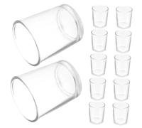 Warmhm 12 Pezzi Bicchierini Shot Vetro Trasparente Calici Vintage Eleganti per Feste Matrimoni Bar e Riunioni Familiari Design Ergonomico e Resistente