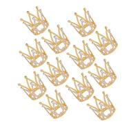 Warmhm 12 Pezzi Mini Corona Cake Topper per Tiara Metallo con Strass per Decorazioni Torta Compleanno Shower e Feste Principesse e Principi