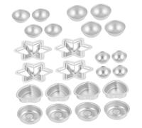 Warmhm 12 pezzi Stampi in Alluminio Semisfera per Sapone e da Bagno Stampo Antiadattante per Creazioni DIY Forme per Artigianato Bagno e