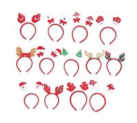 Warmhm 13pezzi Cerchietti Per Capelli Natalizi Adorabili Accessori Per Capelli Per Ragazzo Ragazza Ragazza e Adulti Realizzati Materiali Di Resistenti e Sicuri Per Feste Di Natale Costumi