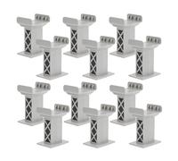 Warmhm 15 pezzi Supporti Binari Treno Multilivello Blocchi Alta Quota per Ponti Ferroviari Accessori Compatibili con Principali Marche per Modellismo e Giocattoli