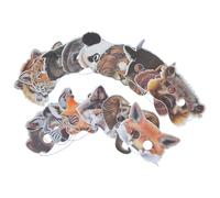 Warmhm 16 Pezzi Maschere di Carta per a Tema Animali Selvatici Leggere e Resistenti per Feste di Compleanno Carnevale e Attività Creative di Travestimento
