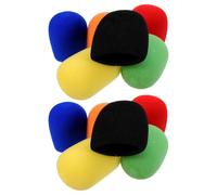 Warmhm 18 Pezzi Copertura in Spugna per Microfono Spesso Multicolore, Parabrezza Protettivo per Microfoni da Palco Portatili, Accessori per Performance Ktv Protezione Antivento e Facile