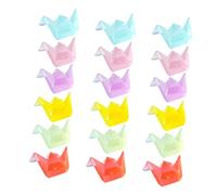 Warmhm 18 Pollici Miniature Origami Crane Figurines Luminescent Resin Sculptures For Diy Micro Landscapes Aquarium Dollhouse Garden Decorations
