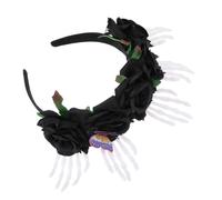 Warmhm 1pezzi Copricapo Di Halloween Teschio e Rosa Ornamento Per Capelli Elegante Fascia Per Capelli Da Festa Adatto Per Feste Di Halloween Spettacoli Teatrali e Carnevali