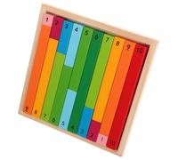 Warmhm 1set Numerici Legno Montessori Per Attività Matematiche Strumenti Educativi Colorati Per e Comprendere Decimali Per Scuole e Centri Educazione Precoce